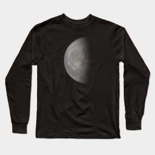 Last Quarter Moon Celestial Design Long Sleeve T-Shirt